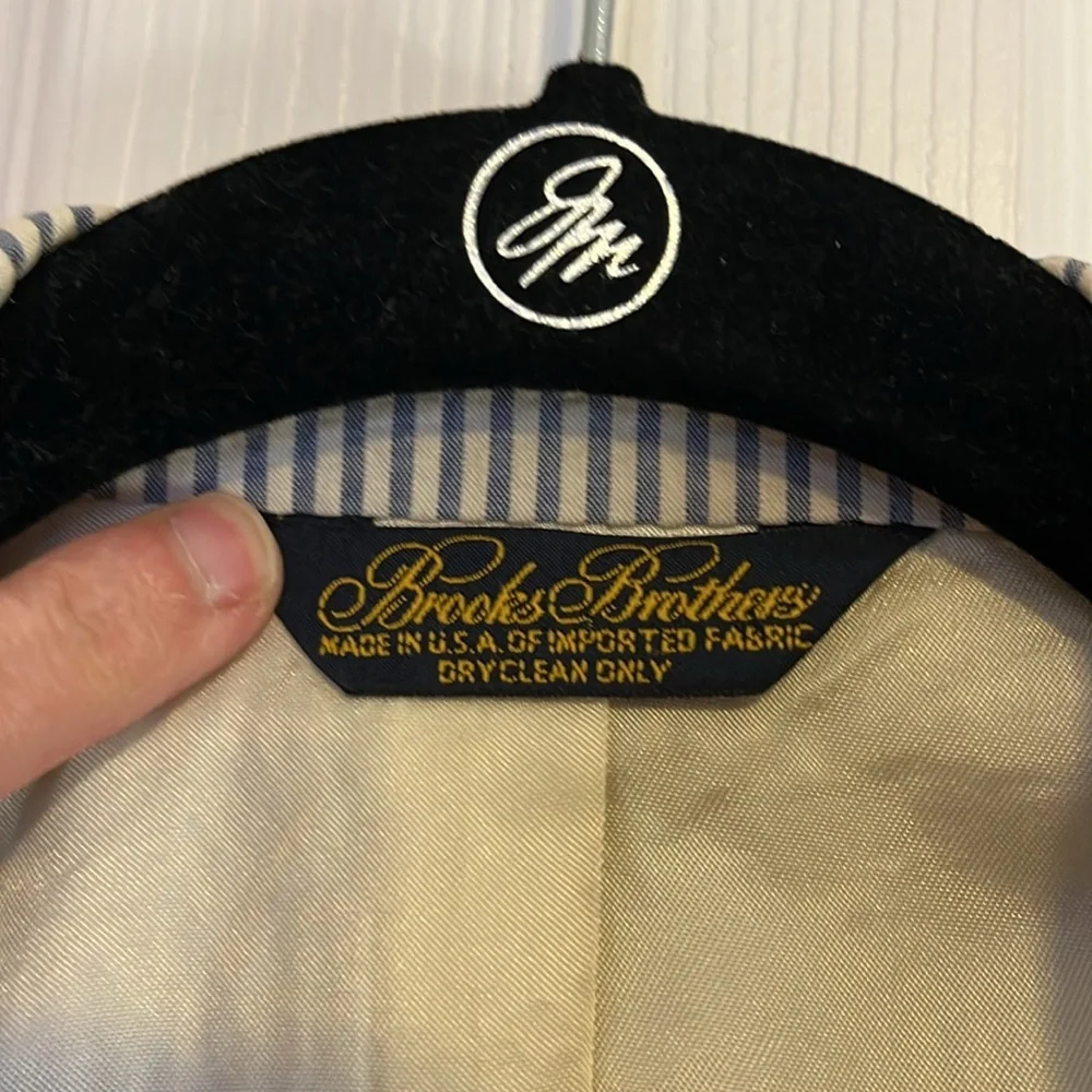 Brooks Brothers Men’s Light Blue & White Seersucker Blazer Sports Coat Jacket